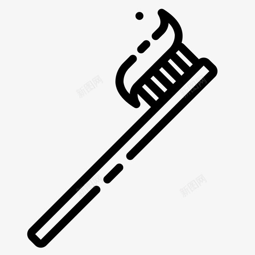 牙刷洗涤器牙膏图标svg_新图网 https://ixintu.com 洗涤器 牙刷 牙膏 美容系列
