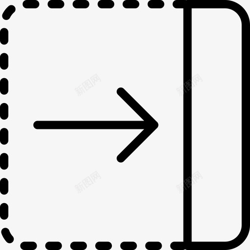 向右拖动箭头方向图标svg_新图网 https://ixintu.com Pretycons方向vol1轮廓 位置 向右拖动 方向 箭头