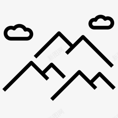风景探险珠穆朗玛峰图标图标