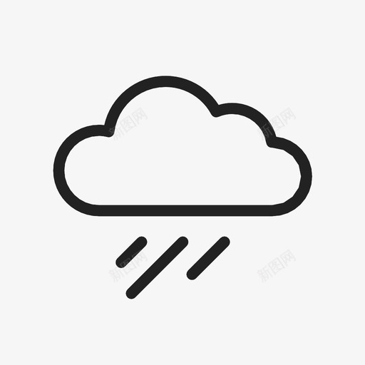 下雨云预报图标svg_新图网 https://ixintu.com 下雨 云 天气 预报