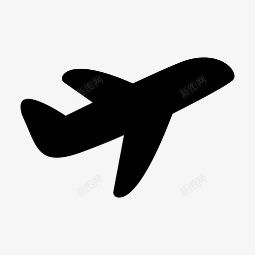 起飞飞机飞行图标svg_新图网 https://ixintu.com 起飞 运输 飞机 飞行