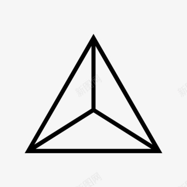 三角形几何等轴测图标图标