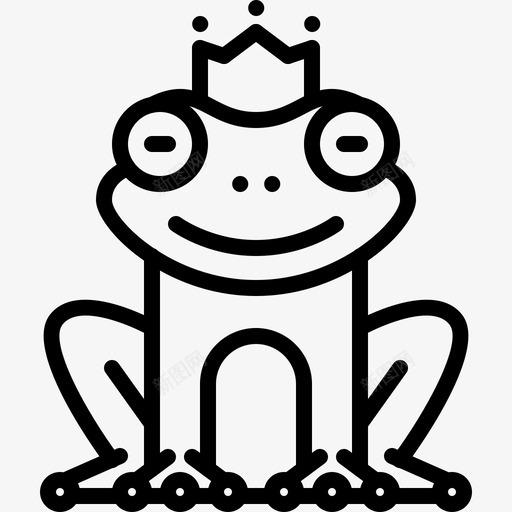 青蛙公主王冠童话图标svg_新图网 https://ixintu.com 王冠 童话 青蛙公主