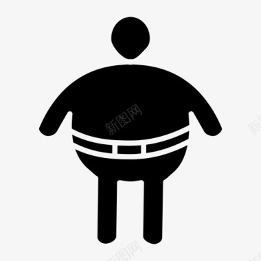肥胖节食健康图标图标