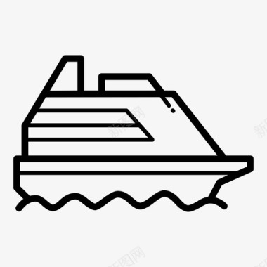 邮轮渡船船图标图标