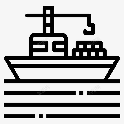 船物流航运图标svg_新图网 https://ixintu.com 物流 航运 船 车辆 运输