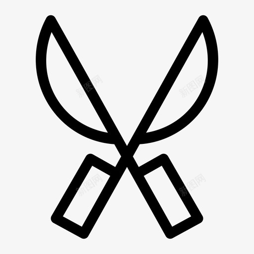 剪刀切片裁缝图标svg_新图网 https://ixintu.com 切片 剪刀 工具 教育 裁缝