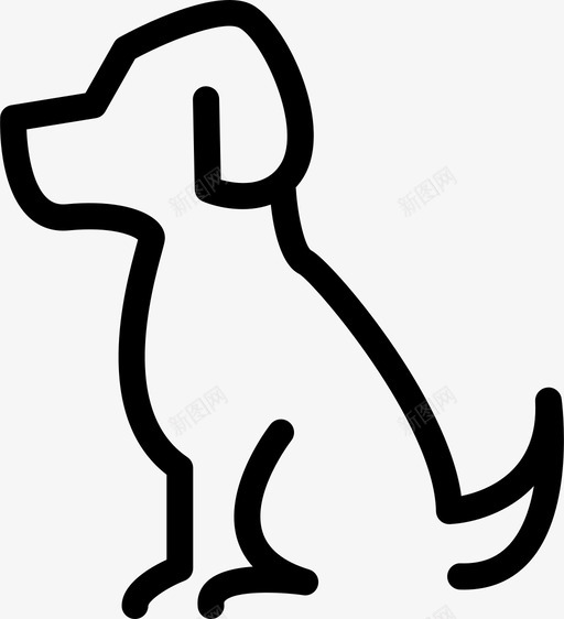 允许携带宠物狗坐着图标svg_新图网 https://ixintu.com 允许携带宠物 出租 坐着 狗