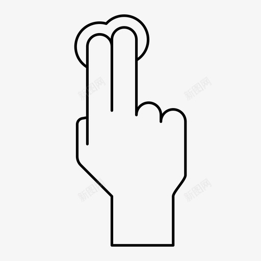 两个手指点击触摸触摸屏手势图标svg_新图网 https://ixintu.com 两个手指 两个手指点击 触摸 触摸屏手势