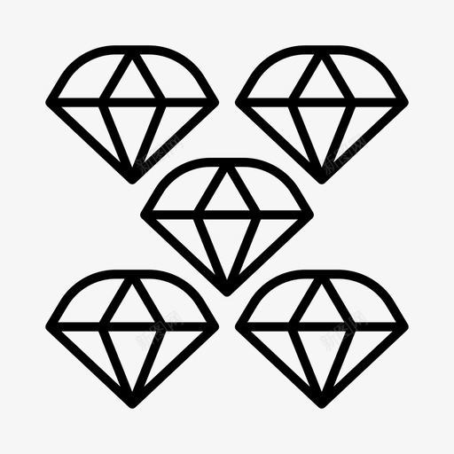 钻石时装宝石图标svg_新图网 https://ixintu.com 宝石 时装 珠宝 钻石