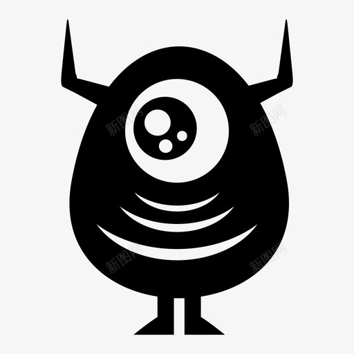 怪物外星人卡通图标svg_新图网 https://ixintu.com 卡通 外星人 怪物 恐怖 生物