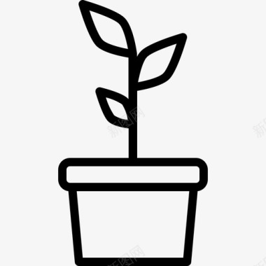 苗木盆栽图标图标