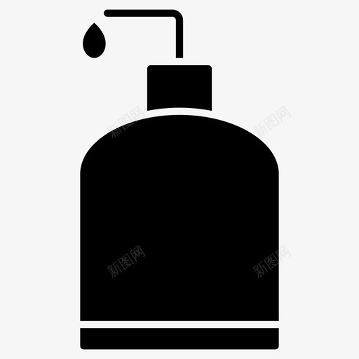 洗发水清洁剂卫生用品图标svg_新图网 https://ixintu.com 卫生用品 洗发水 清洁剂 皂液器 美容工具