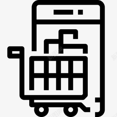 移动购物应用购物车电子商务图标图标