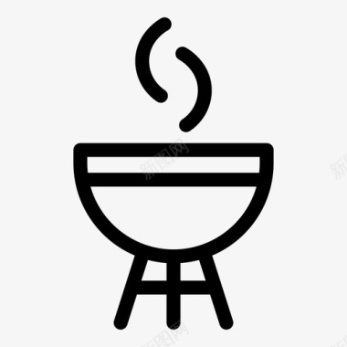 烧烤野营烹饪图标图标