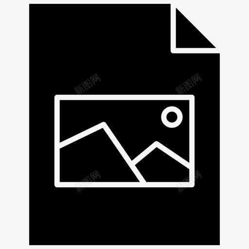 照片文档媒体图标svg_新图网 https://ixintu.com pdf阅读器应用程序solid 图片 媒体 文档 照片