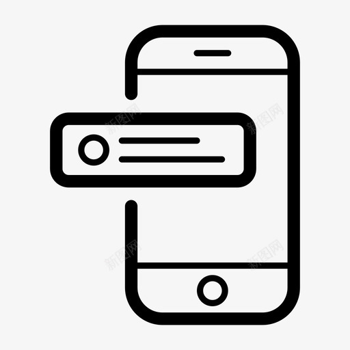 移动通知移动电话智能手机图标svg_新图网 https://ixintu.com 2000个简单的线图标 智能手机 移动电话 移动通知