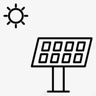 太阳能可再生能源太阳能板图标图标