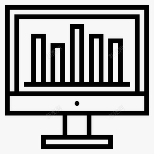 业务报表条形图计算机图标svg_新图网 https://ixintu.com 业务报表 条形图 计算机