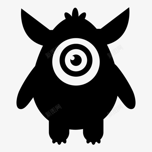 怪物外星人卡通图标svg_新图网 https://ixintu.com 卡通 可爱 外星人 怪物 生物