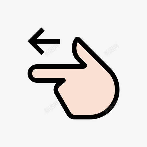 finger point left 02.1svg_新图网 https://ixintu.com finger point left 02.1