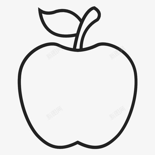 苹果水果零食图标svg_新图网 https://ixintu.com 水果 老师 苹果 零食