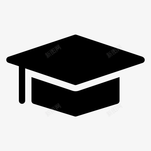 毕业帽学历帽子图标svg_新图网 https://ixintu.com 学历 学校实心 帽子 毕业帽 砂浆板