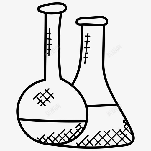 化学烧瓶化学容器实验室设备图标svg_新图网 https://ixintu.com 化学容器 化学烧瓶 实验室设备 科幻涂鸦图标