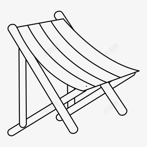 躺椅沙滩夏季图标svg_新图网 https://ixintu.com 夏季 沙滩 躺椅