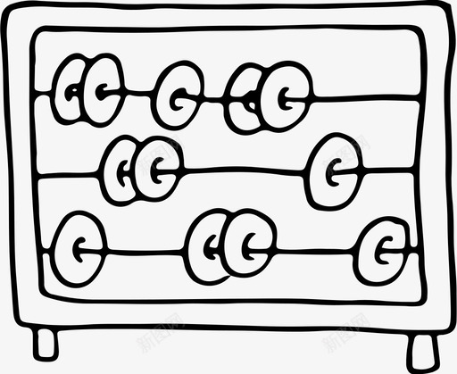 算盘教育课程图标svg_新图网 https://ixintu.com 写作材料 学习 学校 教学 教育 算盘 课程