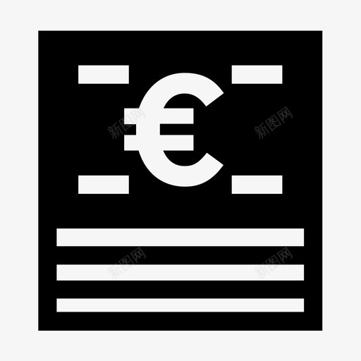 欧元票据现金货币图标svg_新图网 https://ixintu.com 欧元票据 欧洲 现金 票据 货币