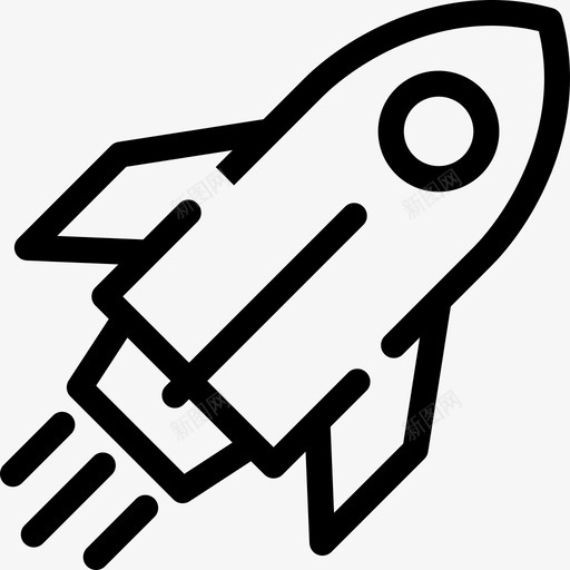 倾斜火箭风险投资直线型图标svg_新图网 https://ixintu.com 倾斜火箭 直线型 风险投资