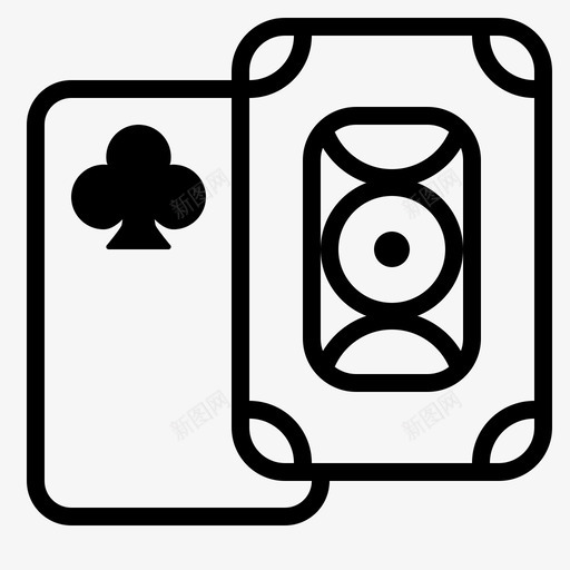 带牌杆牌扑克牌图标svg_新图网 https://ixintu.com 套装 带牌杆 扑克牌 扑克牌细线 牌