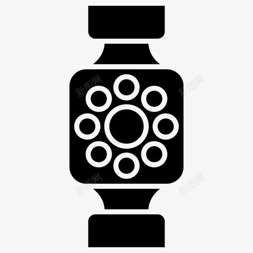 智能手表苹果手表可穿戴设备图标svg_新图网 https://ixintu.com 可穿戴设备 智能手表 纯色手表 苹果手表