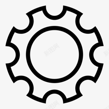 齿轮轮廓商业齿轮图标图标