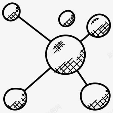 分子化学键化学图标图标