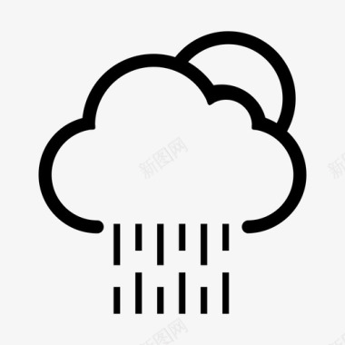 雨预报雨滴图标图标
