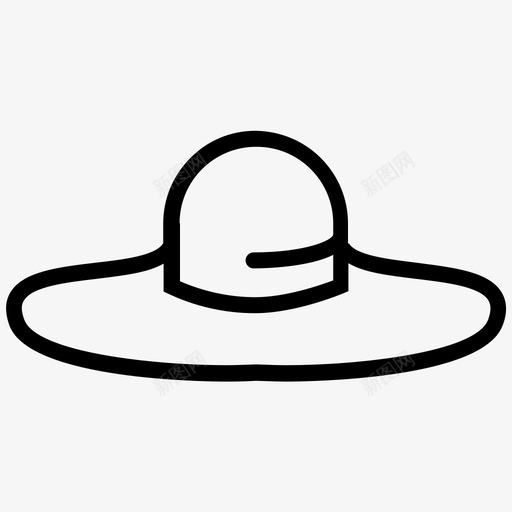 帽子太阳帽女式时装图标svg_新图网 https://ixintu.com 太阳帽 女式时装 帽子