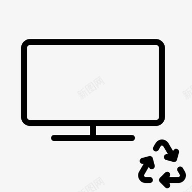 回收电视电子产品屏幕图标图标