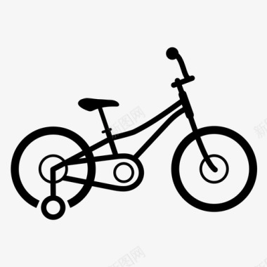 儿童自行车婴儿儿童图标图标