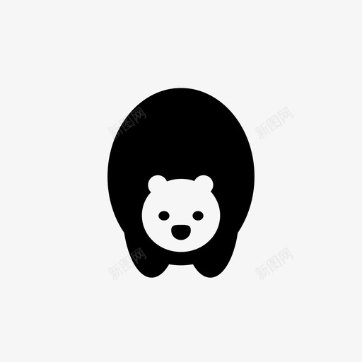黑熊动物森林图标svg_新图网 https://ixintu.com 动物 动物熊 森林 黑熊