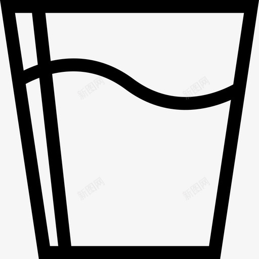 玻璃水饮料图标svg_新图网 https://ixintu.com 水 玻璃 简单线条 饮料