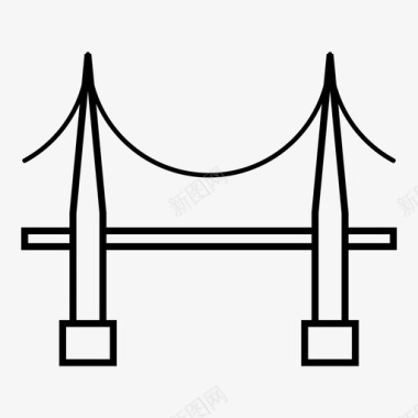桥建筑物城市图标图标
