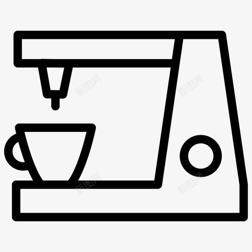 咖啡机咖啡师过滤器图标svg_新图网 https://ixintu.com 咖啡师 咖啡机 过滤器 饮品1