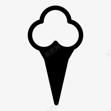 冰激凌蛋卷冰镇美味图标图标