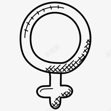 女性标志女性特质性别符号图标图标