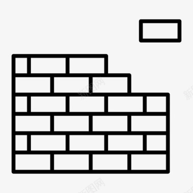 砖砖墙建筑图标图标