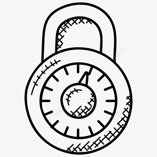 组合锁组合挂锁主锁图标svg_新图网 https://ixintu.com 主锁 安全涂鸦图标 组合挂锁 组合锁