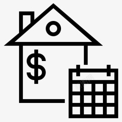 按揭付款按揭到期日房屋付款付款到期日图标高清图片