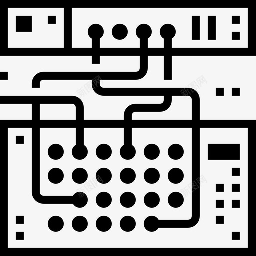 合成器换向连接图标svg_新图网 https://ixintu.com 合成器 声音 录音室 录音室futuro线 换向 连接